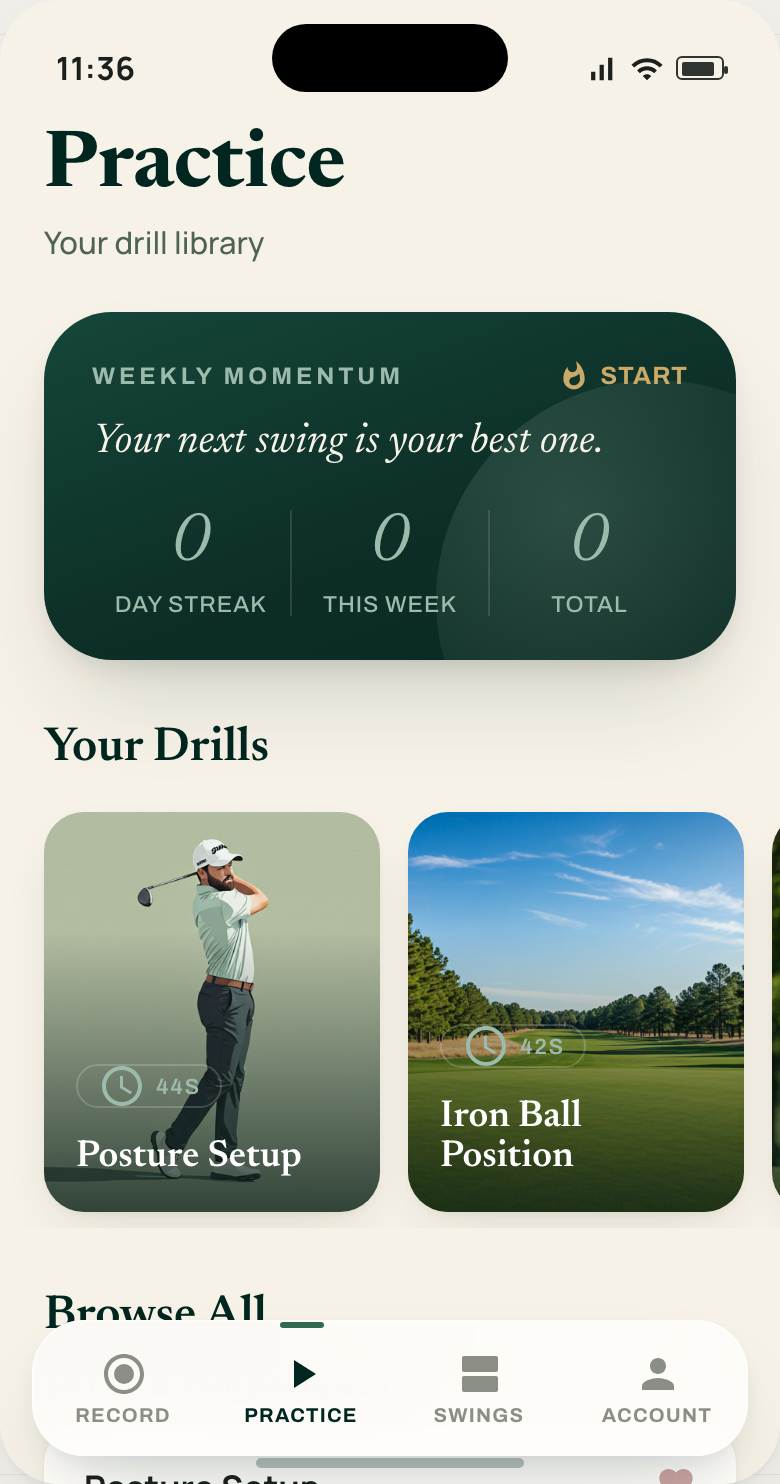 Practice — weekly momentum and recommended drills